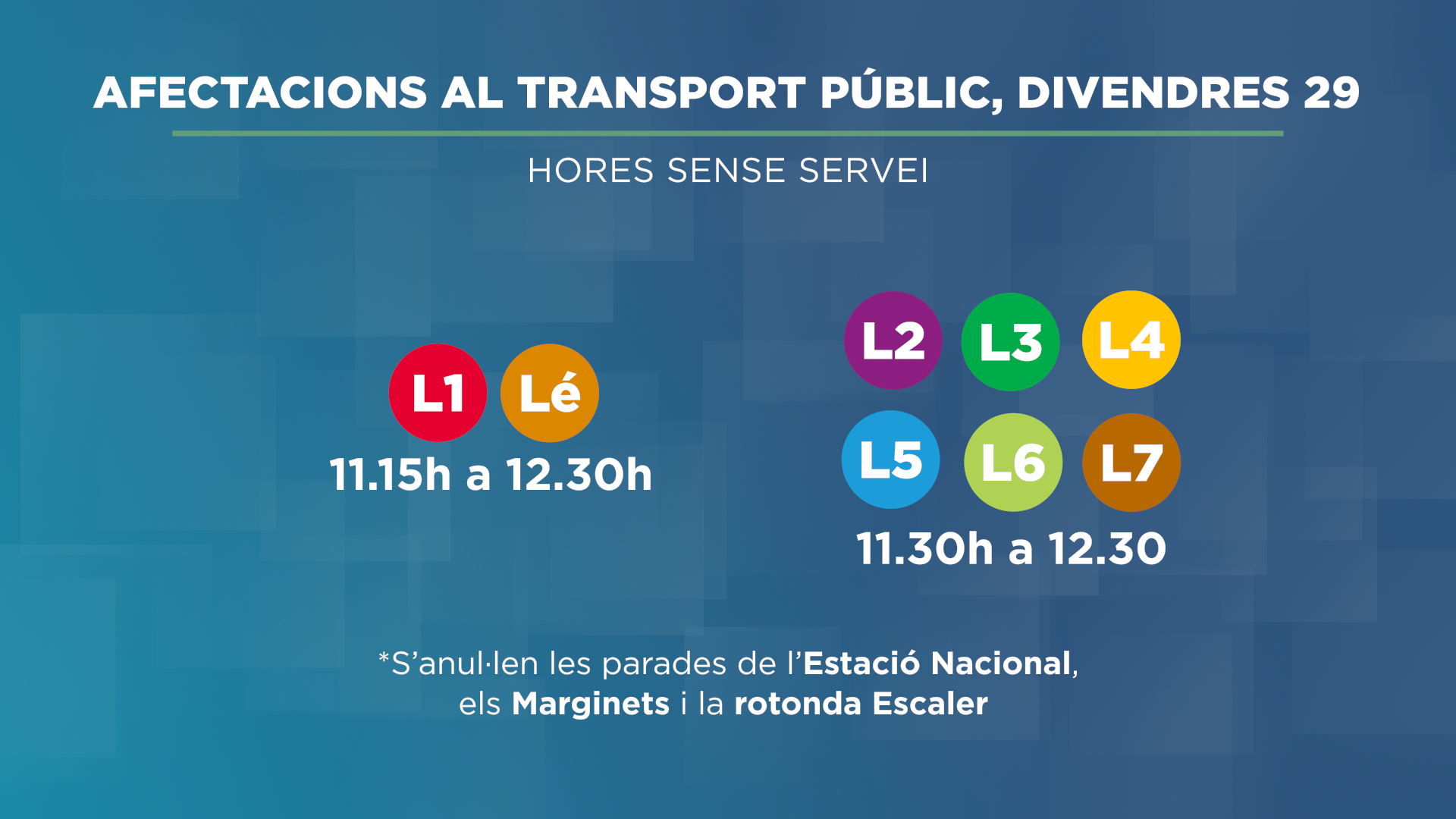 afectacions transport divendres